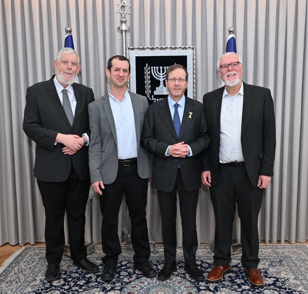 Presidents of Herzog College with Israel's President Isaac Herzog